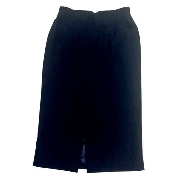 Vintage 90s Jones New York Blue Midi Wool Skirt Womens 14 Classiccore Heritage - Picture 2 of 10
